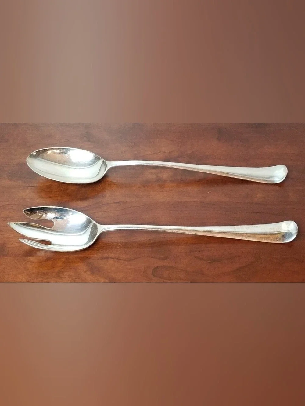 Gerity G48 Georgian Silverplate Salad Serving Set Spoon Fork 13